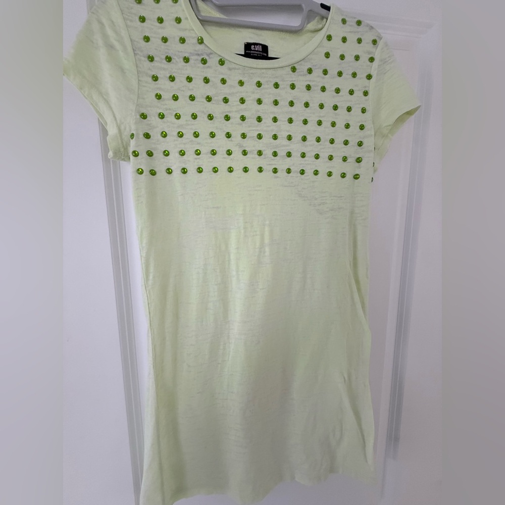 Neon yellow SZ M short sleeve blouse
